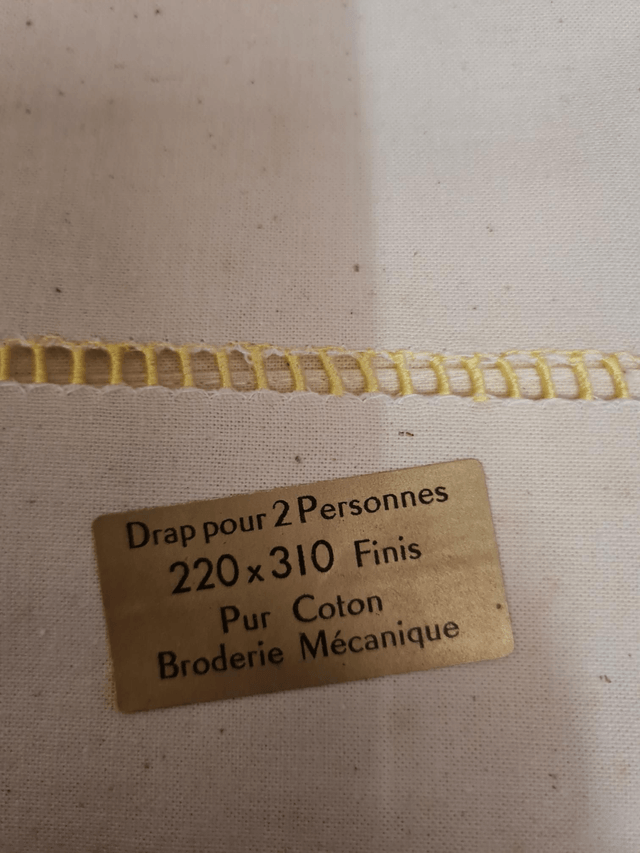 Paire de drap vintage neuf 
