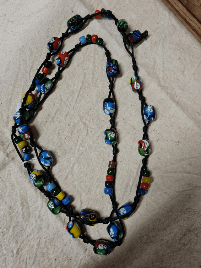 Sautoir perles en verre 