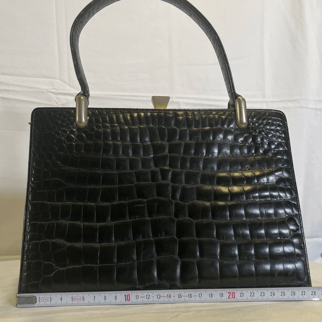 sac à main noir vintage cuir