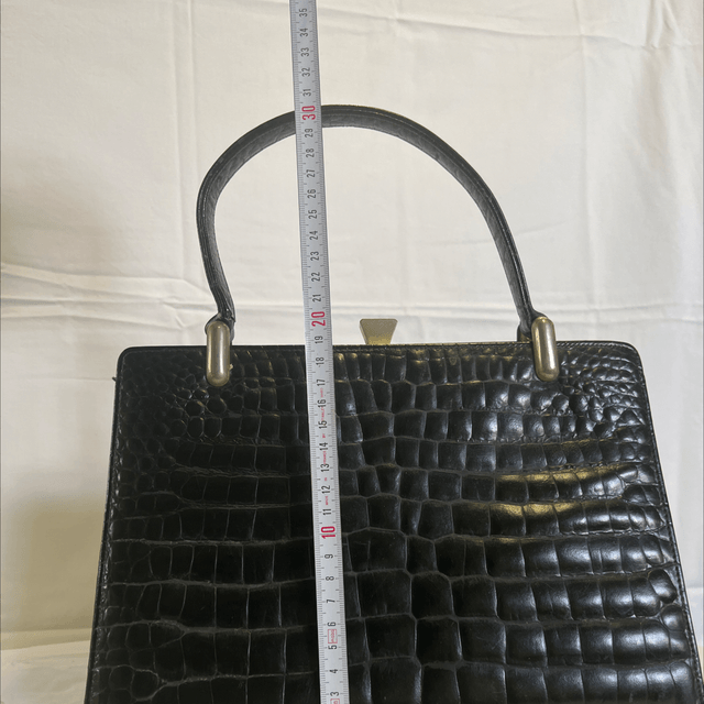 sac à main noir vintage cuir