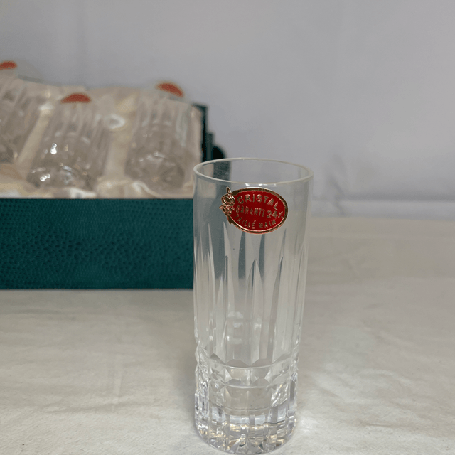 Verres digestifs cristal taillé main