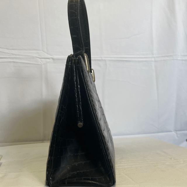 sac à main noir vintage cuir
