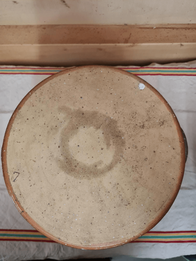 Saloir pot en grès ancien H 28 Diam 21