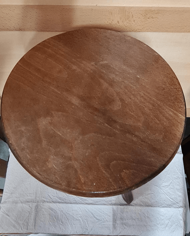 Tabouret bois  a vis vintage