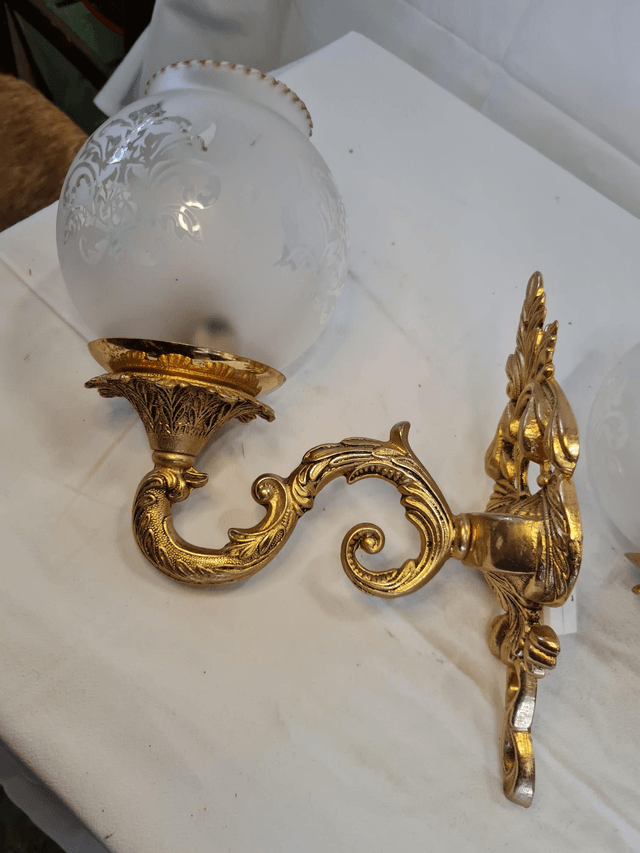 2 appliques couleur bronze