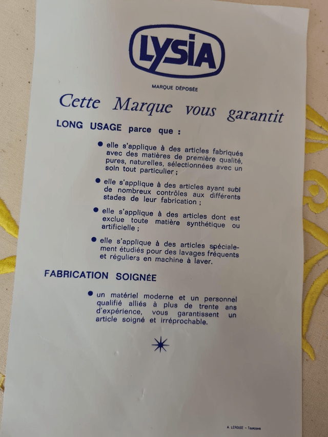 Paire de drap vintage neuf 