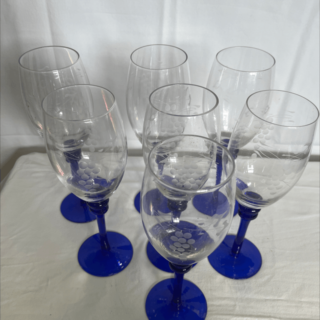verre soufflé ciselé 