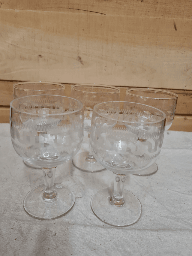 Verres vintage H 12.5 Diam 7 cm
