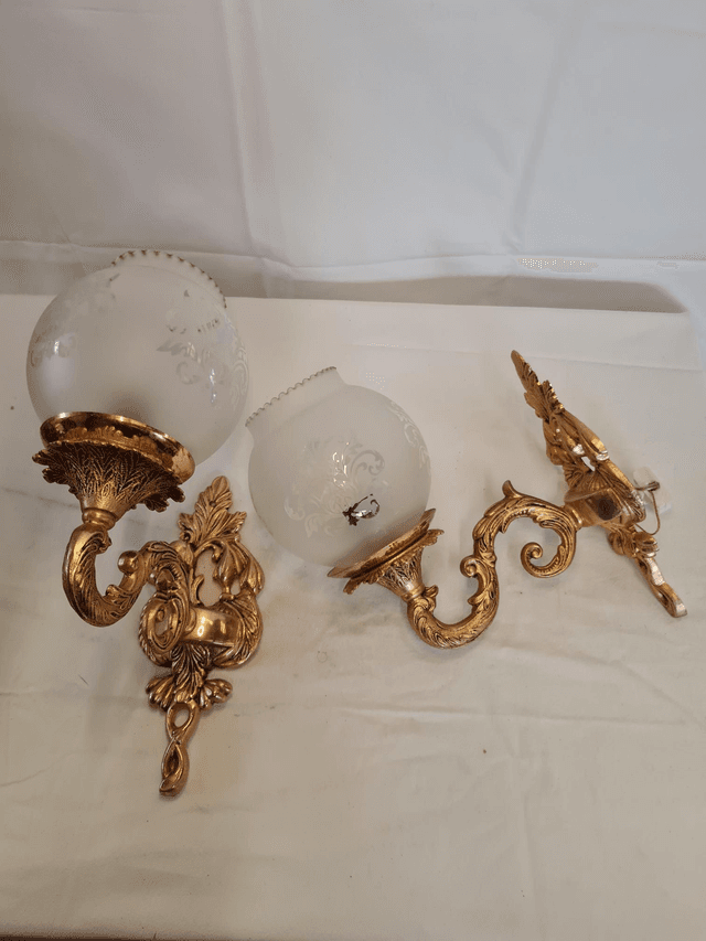 2 appliques couleur bronze
